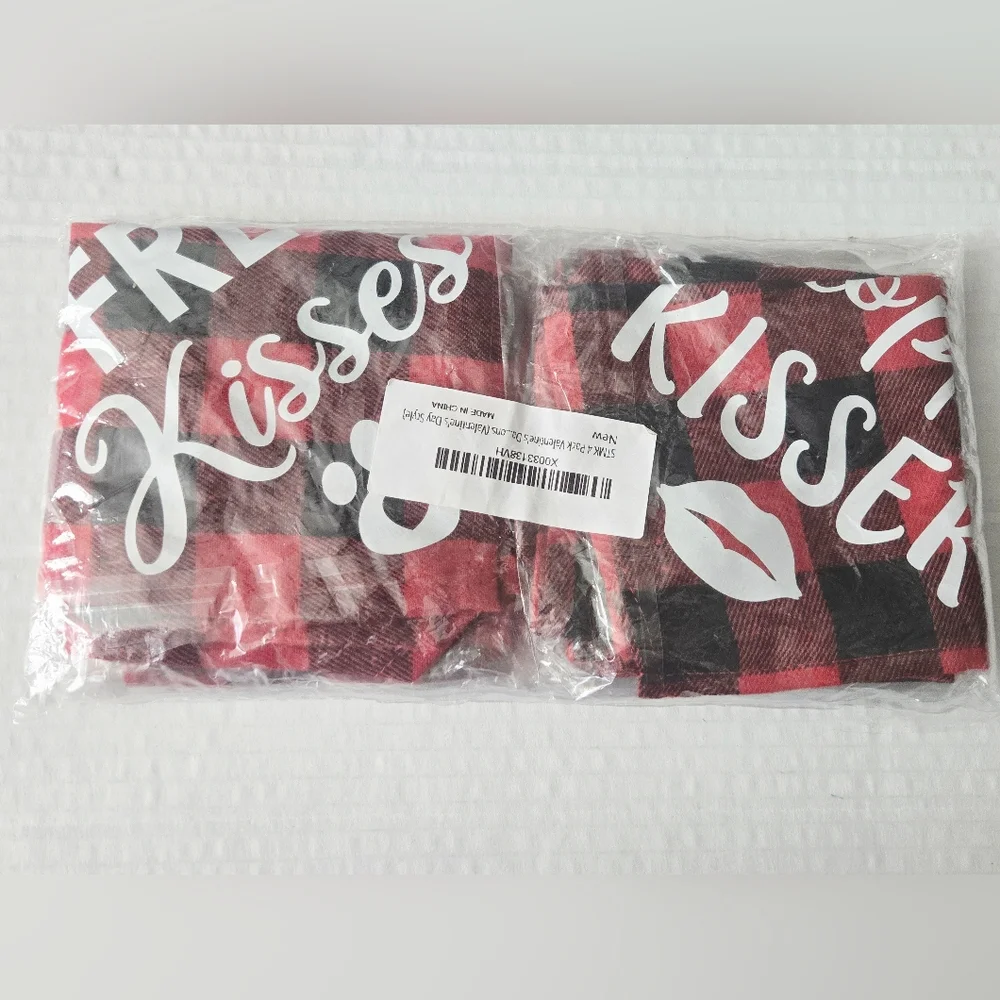 Valentine Dog Bandanas Bundle – Red Buffalo‎ Plaid “Mommy’s Valentine” & More